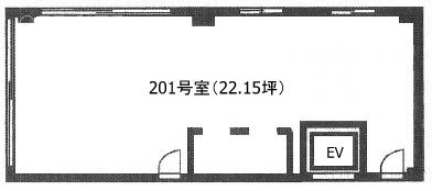 新宿Qフラットビル201 間取り図