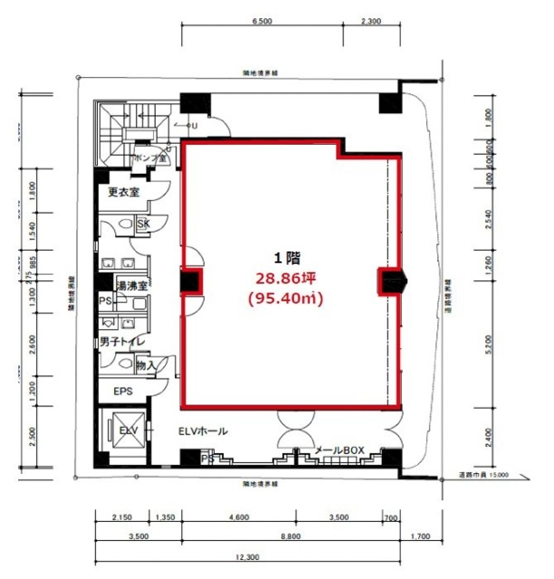 第5彰栄ビル1F 間取り図