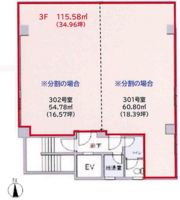 YKB東ビル3F 間取り図