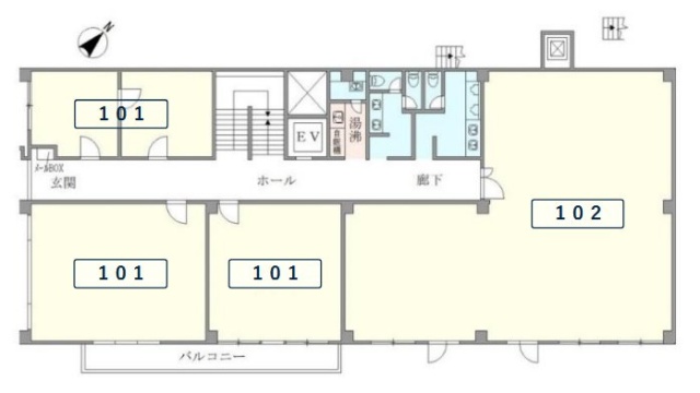 市谷左内坂ビル101・102 間取り図