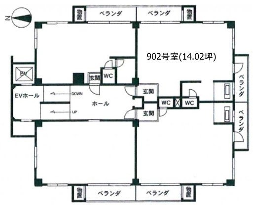 佐藤ビル902 間取り図