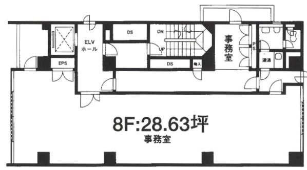 上野ビル8F 間取り図