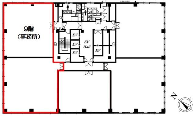 神谷町プライムプレイス9F 間取り図