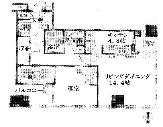 東京タイムズタワー401 間取り図