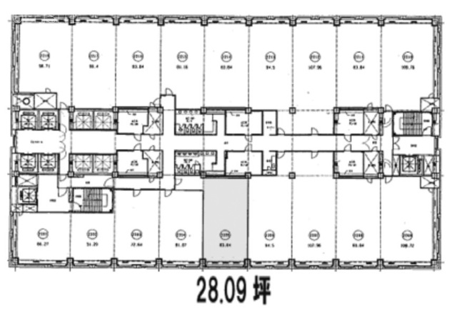 横浜スカイビル22F 間取り図