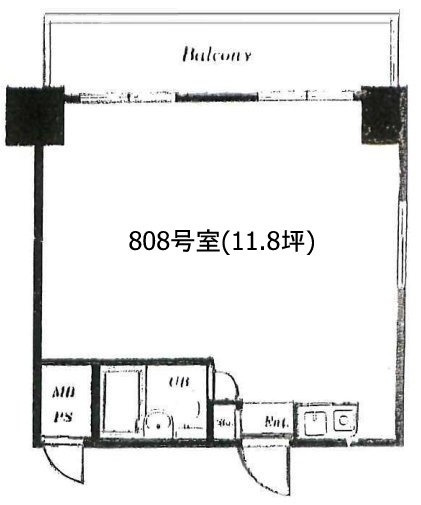 サンパレス新宿808 間取り図