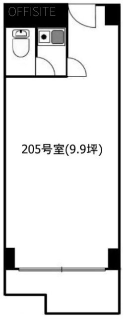 ニュー千駄ヶ谷マンション205 間取り図