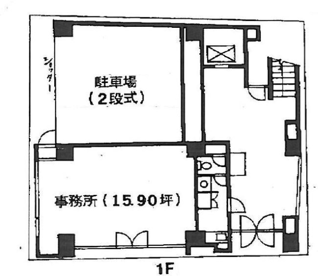 安達第3ビル1F 間取り図