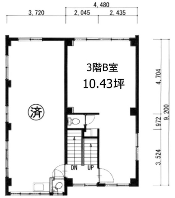 タケノビルB 間取り図
