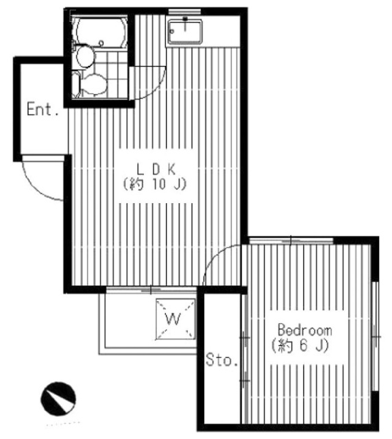 フラット六本木301 間取り図