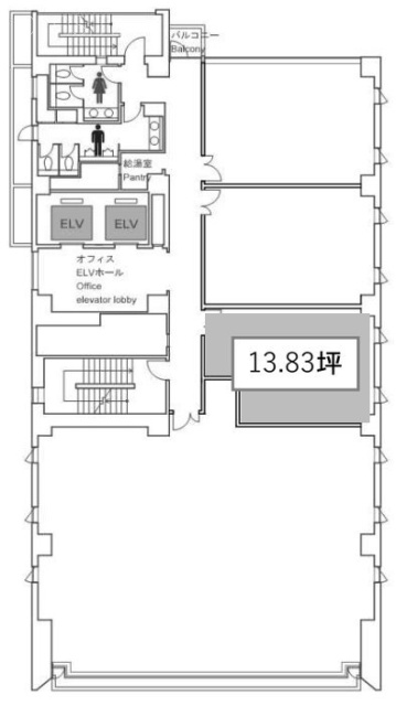 日総第16ビル5F 間取り図