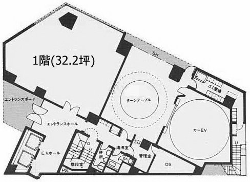 東信神田THビル1F 間取り図