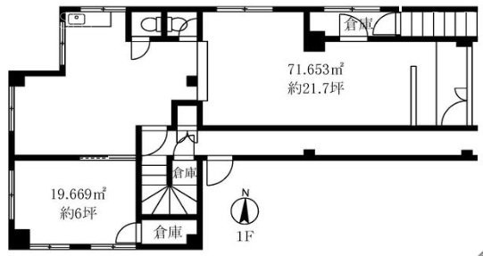 シャンドール豊玉ビル1F 間取り図
