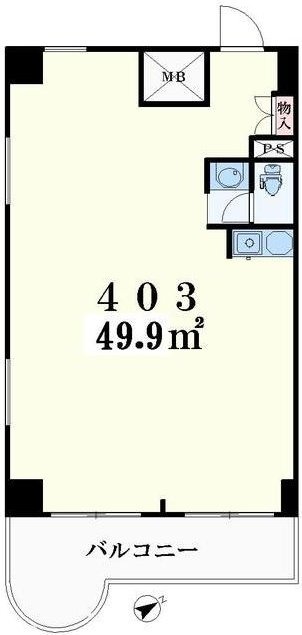 プライムネクサス立会川403 間取り図