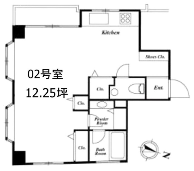 麻布ブラザーズアネックス302 間取り図