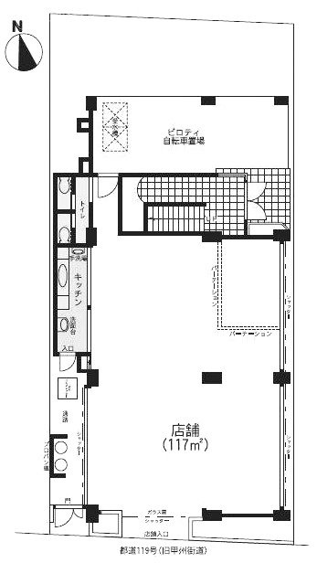 下石原プラザビル1F 間取り図