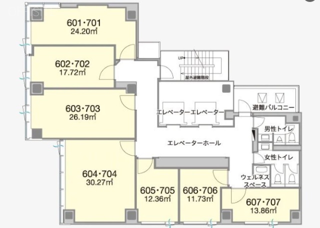 H1O芝公園702 間取り図