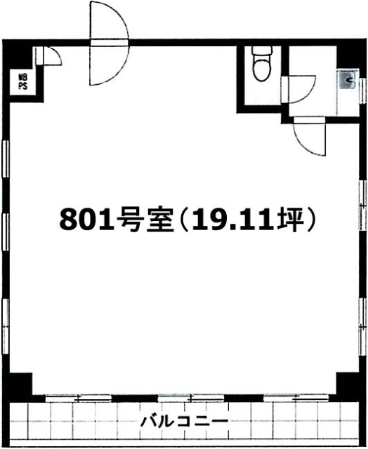 第2雨宮ビル801 間取り図