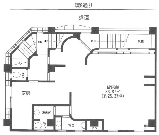 カーサ上野毛ビル2F 間取り図