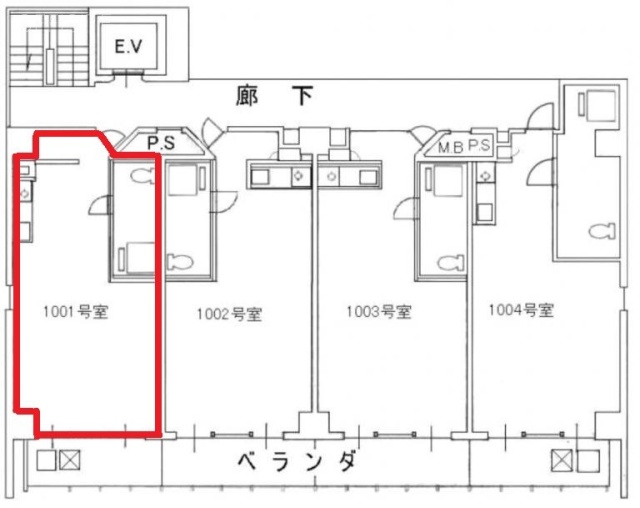 第一ミヤビル1001 間取り図