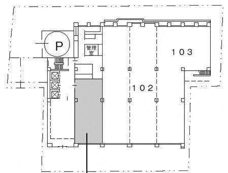 横浜クリード1F 間取り図