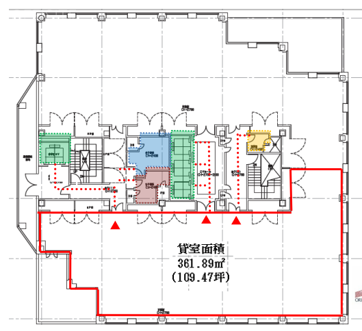 オリックス目黒ビル7F 間取り図