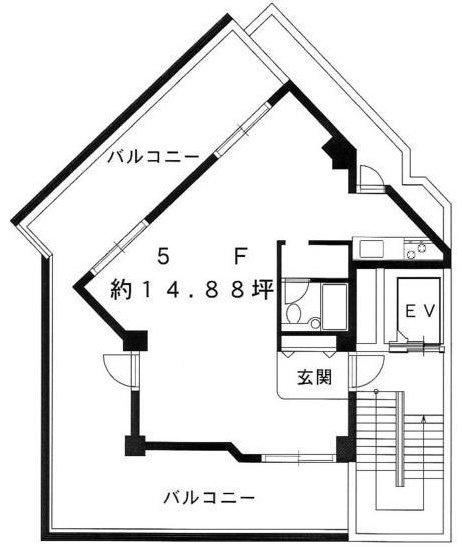 DROP IN 代官山5F 間取り図