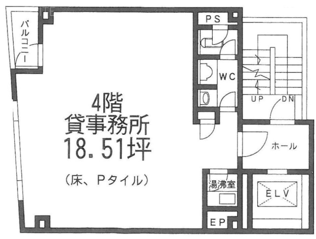 堀留スワンビル4F 間取り図