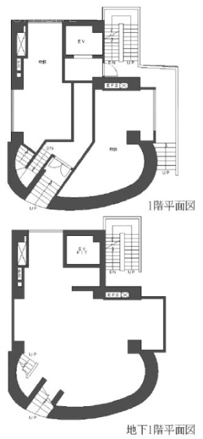 バルビゾン74B1F～1F 間取り図