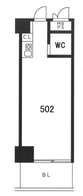 新宿ダイカンプラザビズネス清田ビル502 間取り図