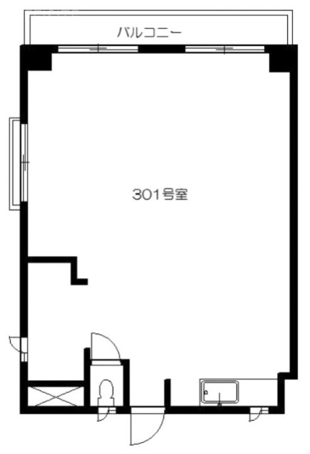 船場マンション301 間取り図