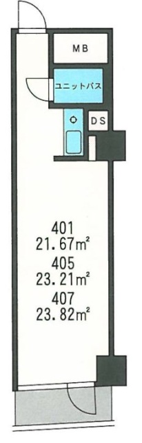 コントワール新宿405 間取り図