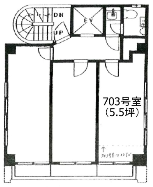 宝栄三崎町ビル703 間取り図