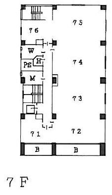 共同八重洲口ビル71-76 間取り図