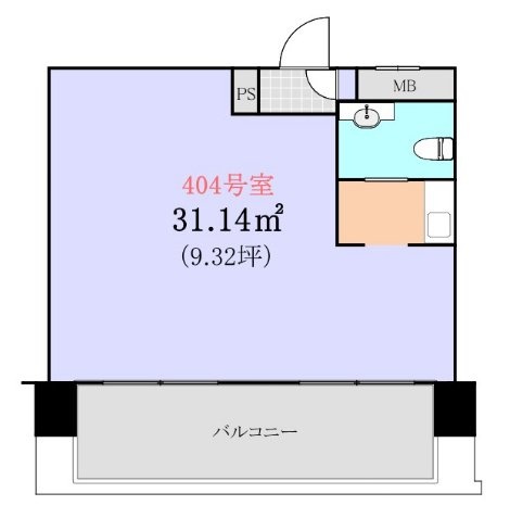 第5スカイビル404 間取り図