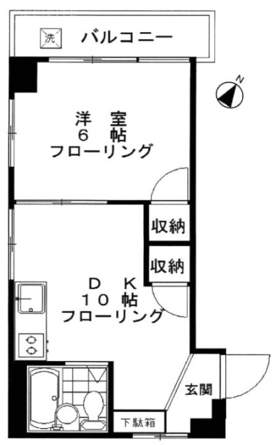 恵比寿ウィンバレービル201 間取り図