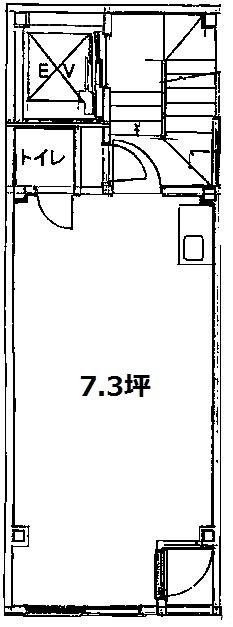 都市エステートビル2F 間取り図