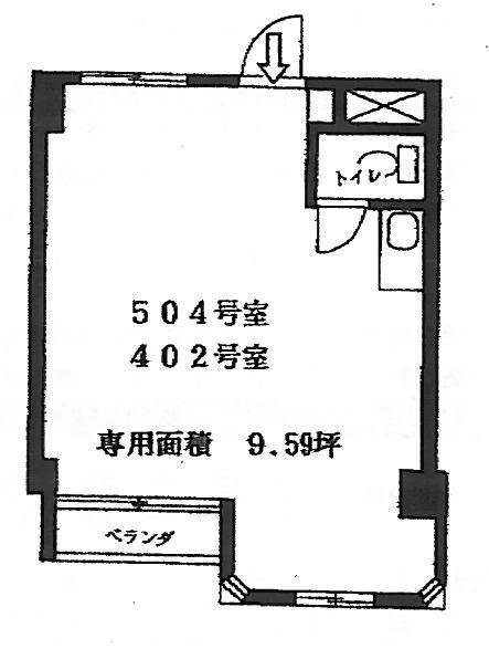 原宿リビン402 間取り図