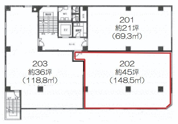 第2プレシーザビル202 間取り図