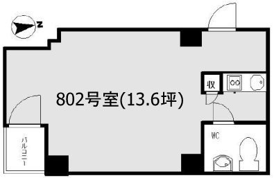 リッツパラシオ802 間取り図