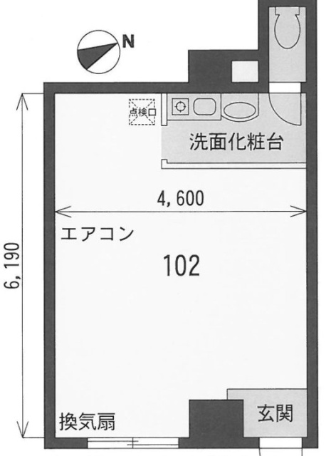 パレス北参道102 間取り図