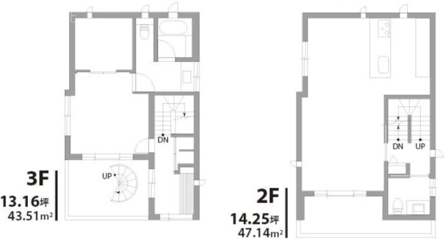 プルミエール北青山ビル2F～3F 間取り図