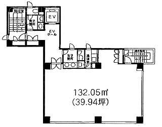 渋谷道玄坂ビル5F 間取り図