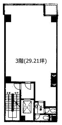 三筋クレセントビル3F 間取り図