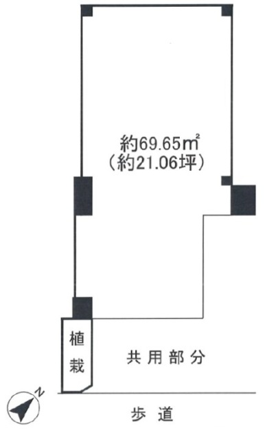 シャンサール船堀ビル1F 間取り図