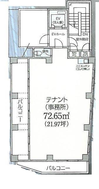 六本木Eフラットビル4F 間取り図