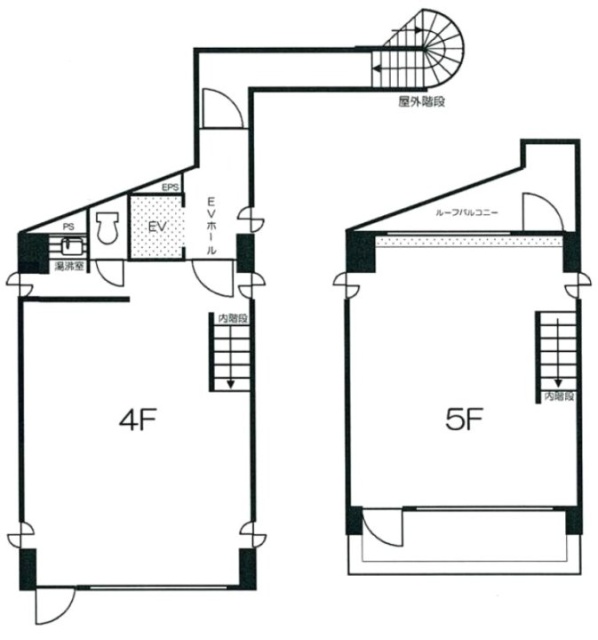 光立ビル4F~5F 間取り図