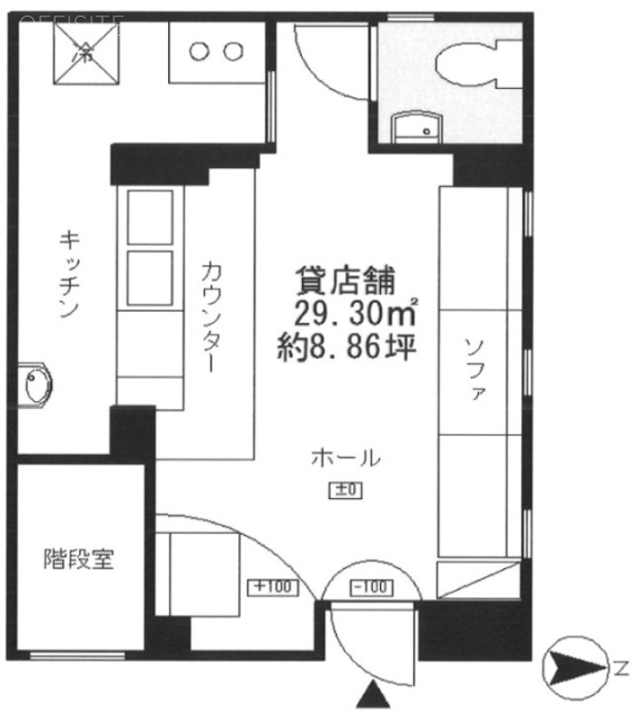 平出ビル1F 間取り図