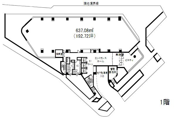 大塚トーセイビルⅡ1F 間取り図