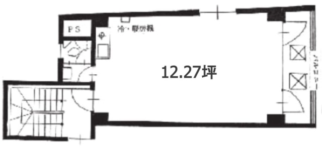 鷺レンガビル3F 間取り図